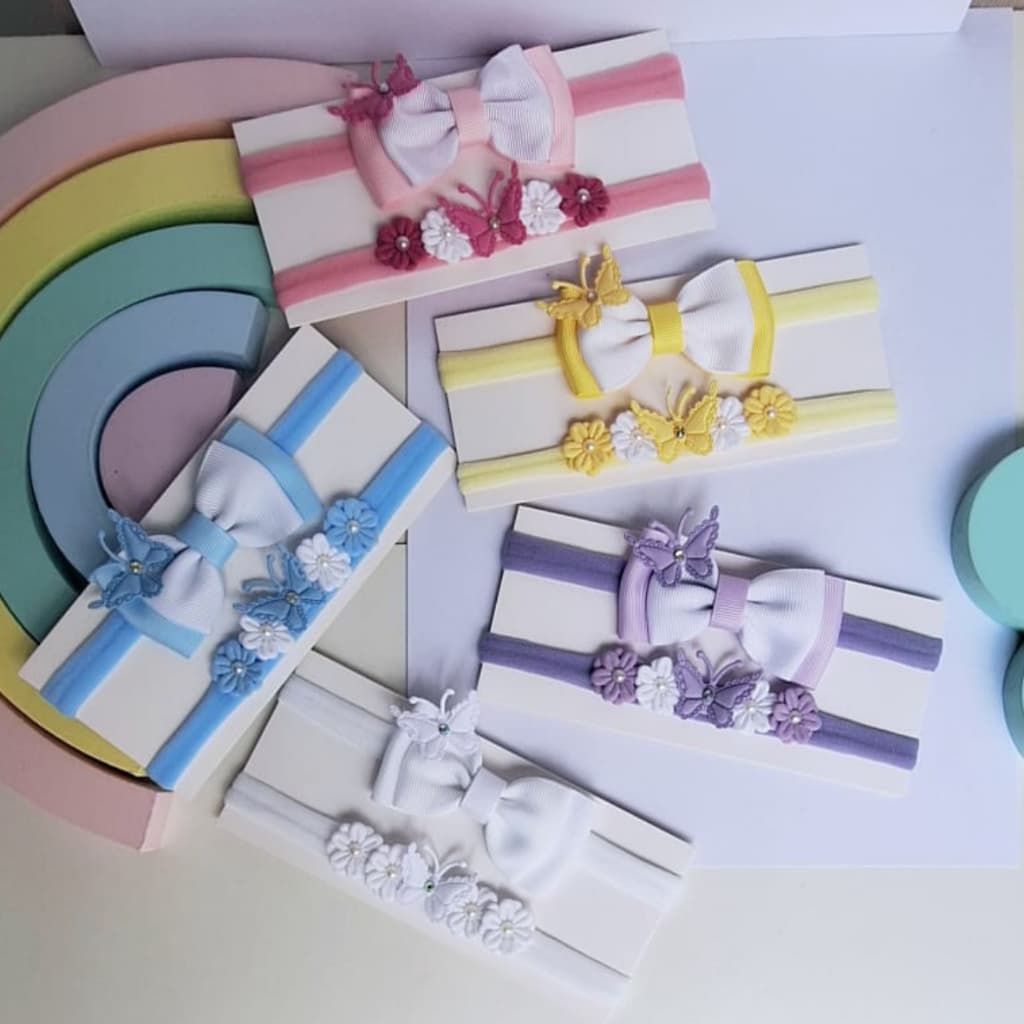 faixinhas de cabelo para bebês para dia a dia ou batizados