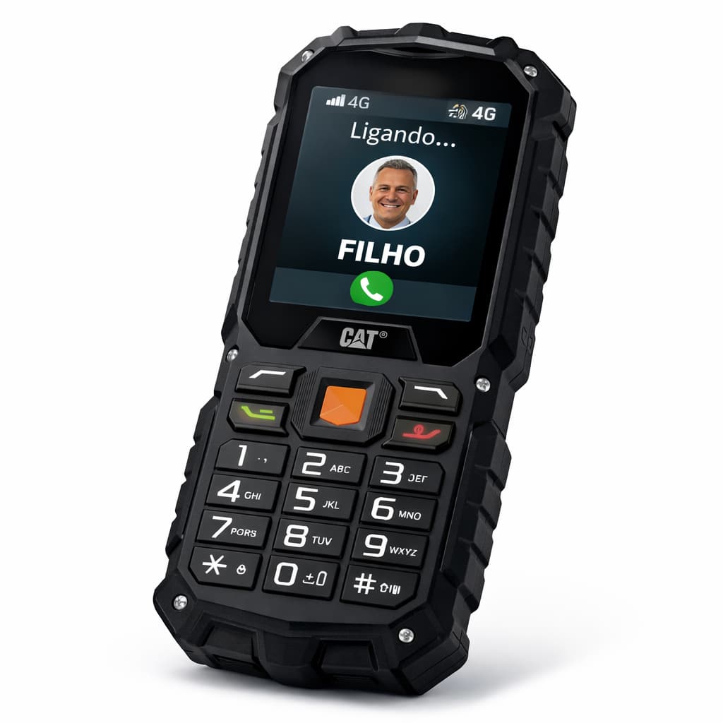 Celular Para Idosos Caterpillar B30 Dual Chip 4G IP67 Celular Robusto à Prova d’Água e Quedas