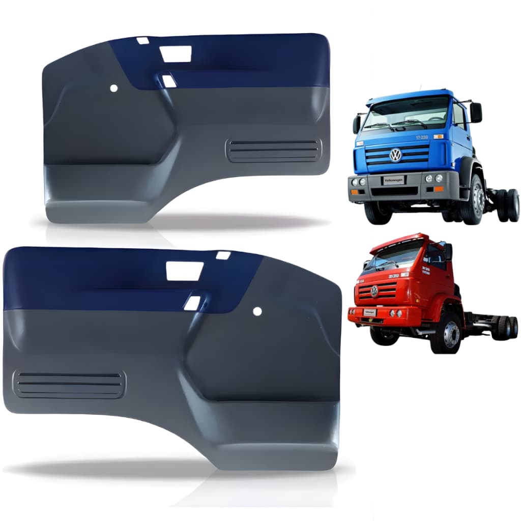 Par Diant. Forro Porta Caminhão Volkswagen Worker E Titan Azul