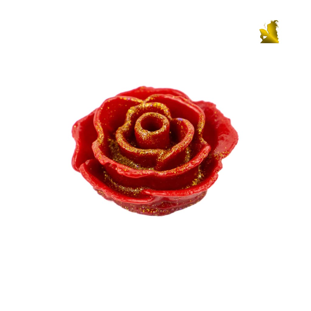 Ofertório Pomba Gira 5 cm Resina Rosa Vermelha - Umbanda e Candomblé