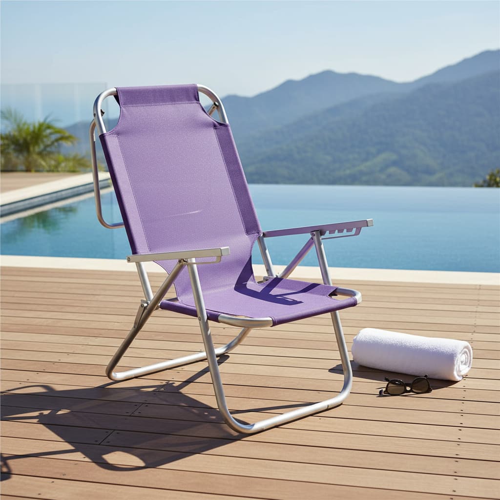 Cadeira De Praia Reclinavel Oversize Suporta Até 170kg