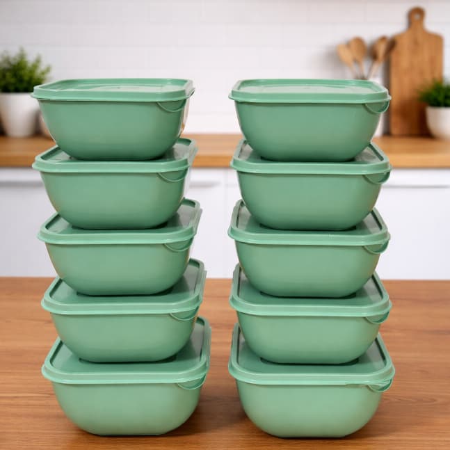 Potes Plastico 500 ML minimalista verde minimalista