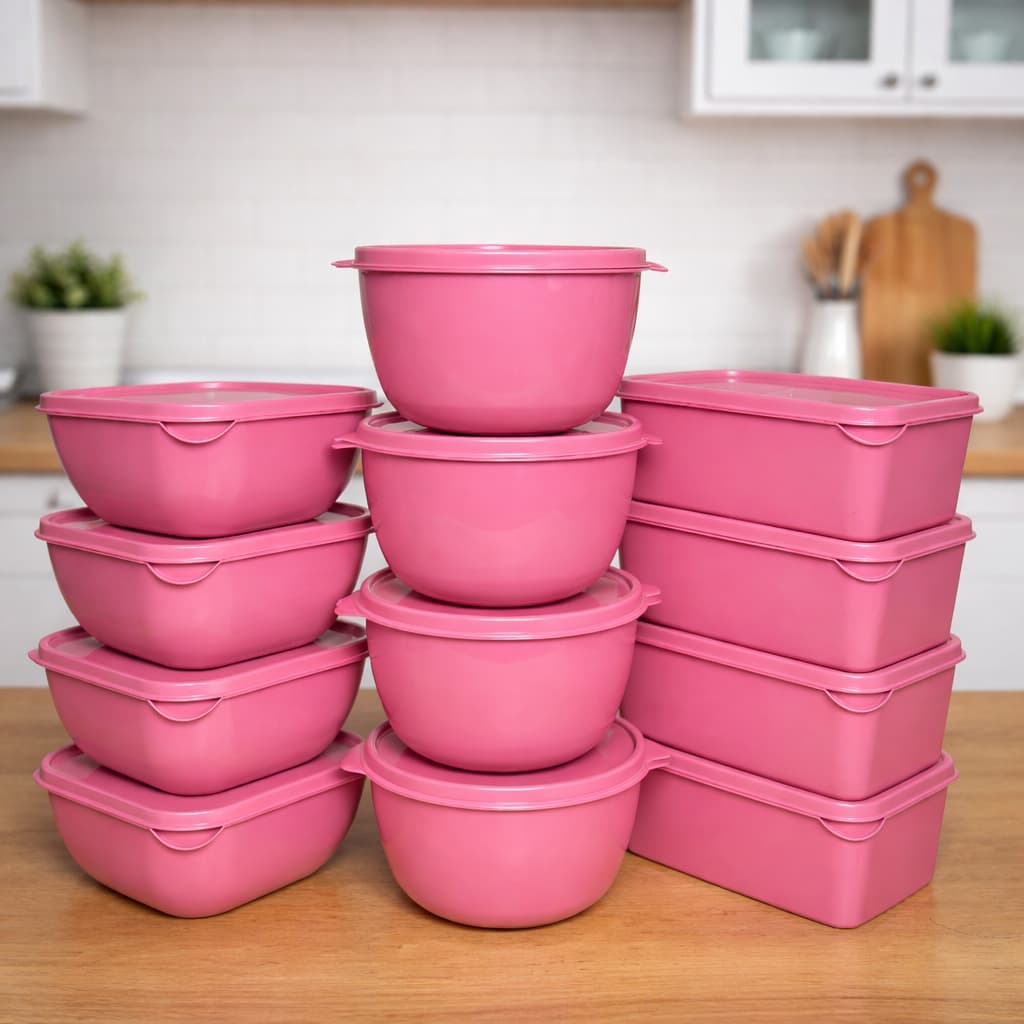Kit 12 Potes Plásticos em formatos Variados