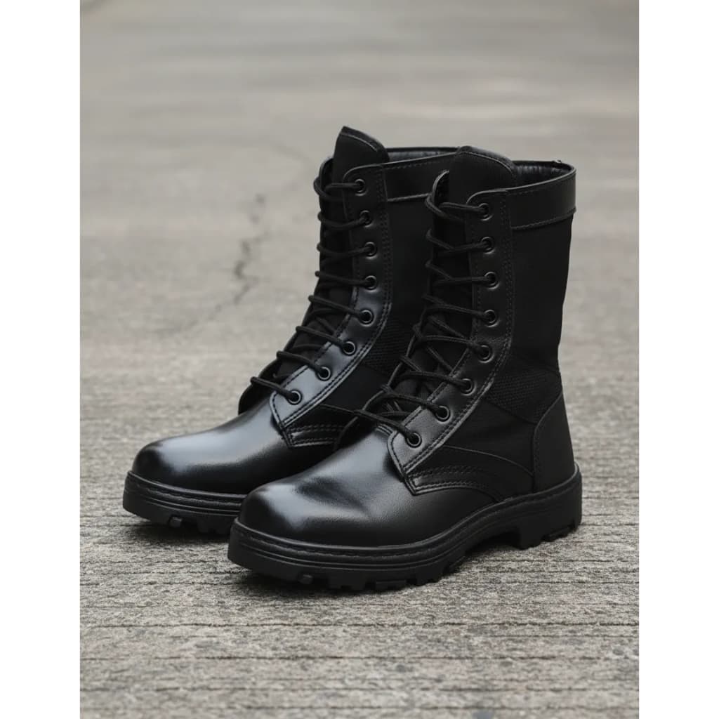 Bota Tática Militar Masculina Couro Sintético Coturno
