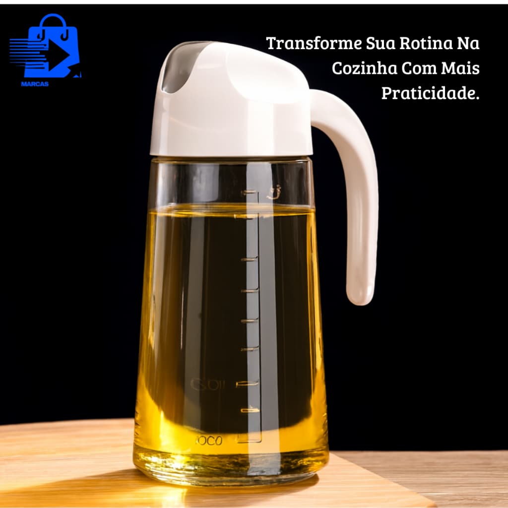Vinagreira Azeiteiro Dispenser Galheteiro Azeite Vinagre Shoyu 630ml Vidro 1un kit com 2 ou 3