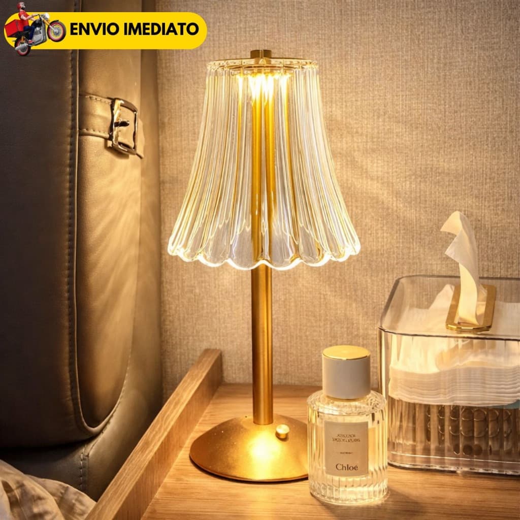 Luminária Abajur de Mesa com Barra de LED Sem Fio Recarregável Touch 3 Cores USB Tipo-C para Iluminação Interna, Sensor