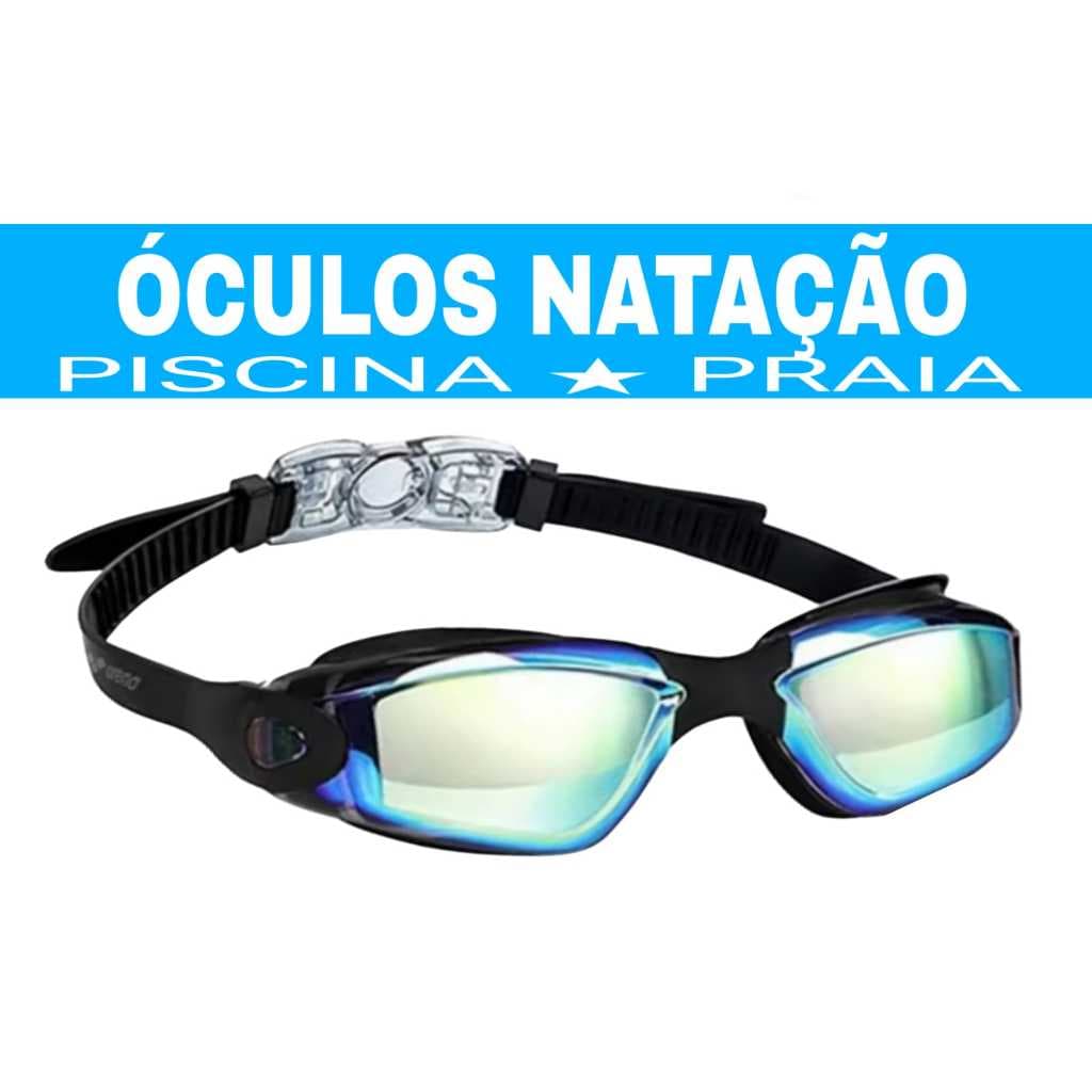 ÓCULOS SWIM DE NATAÇÃO LENTE VERDE, PISCINA PRAIA, HIDROGINÁSTICA, MERGULHO
