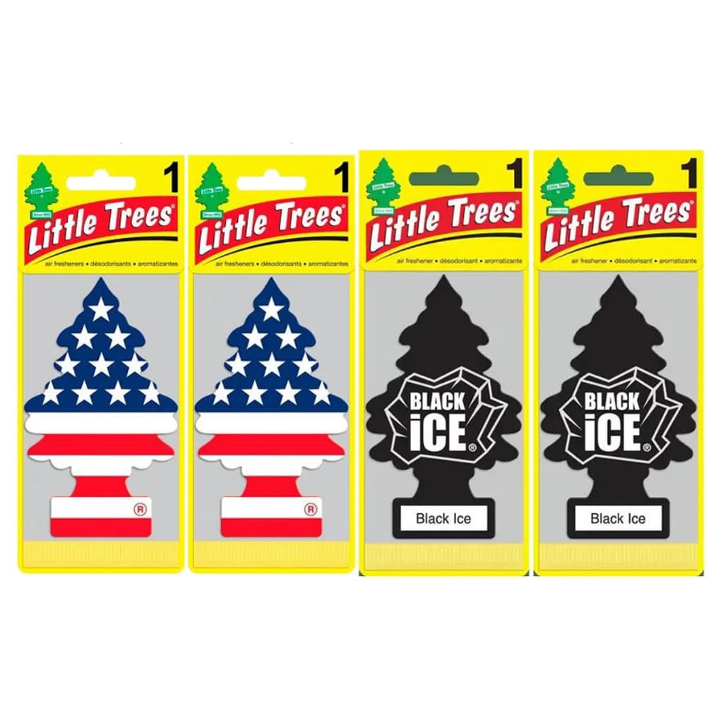 Combo 4 Aromas Little Trees - Vanilla Pride e Black Ice