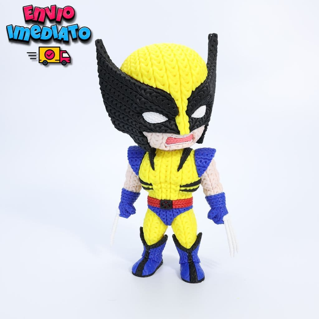 Boneco Wolverine Estilo Cute 15cm – Decoração, Presente e Colecionável em estilo amigurumi