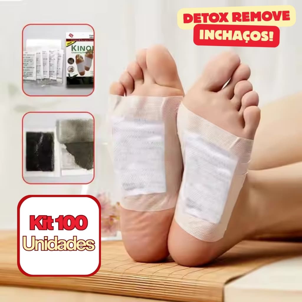 Kit 100, 60 e 30 Detox Para os Pés Natural – Eliminação de Toxinas e Bem - Estar Saúde, Sono Melhor e Energia