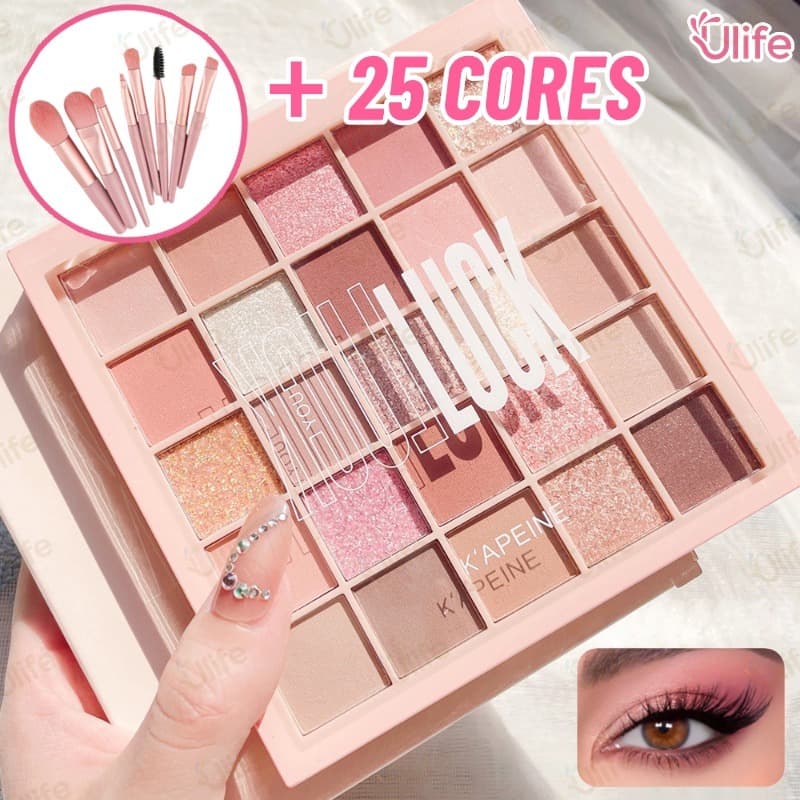 Paleta De Sombras De 25 Cores-Acabamentos Altamente Misturáveis, Ultrapigmentados, Foscos E Brilhantes, Uso O Dia Tod-UF