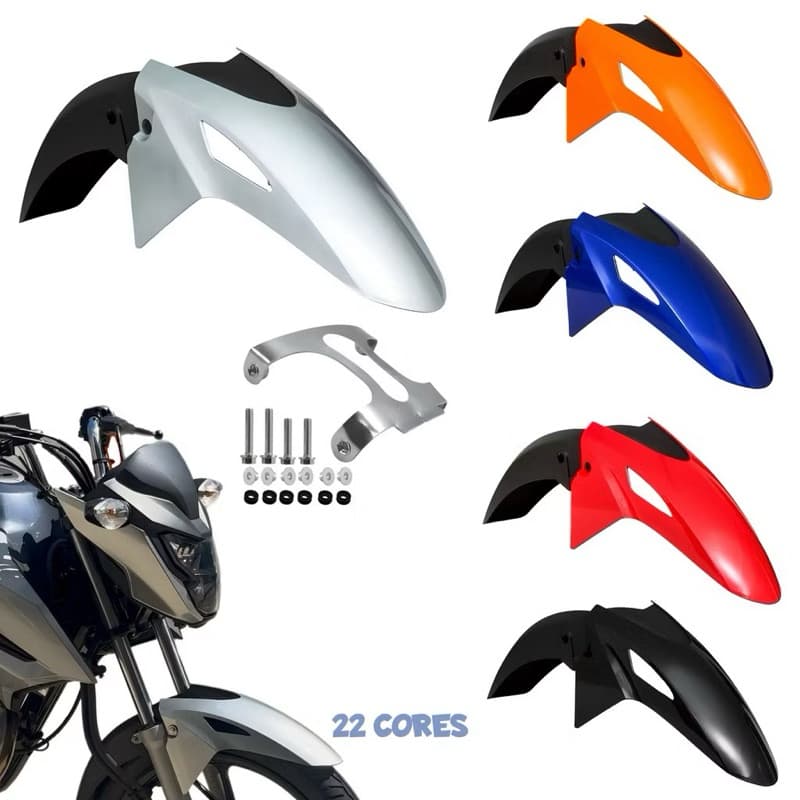 Paralama Dianteiro A + B CG 160 Titan Fan Start 2025 2026 para antigas 2013 2014 a 2024  + Kit Ferragens CORES