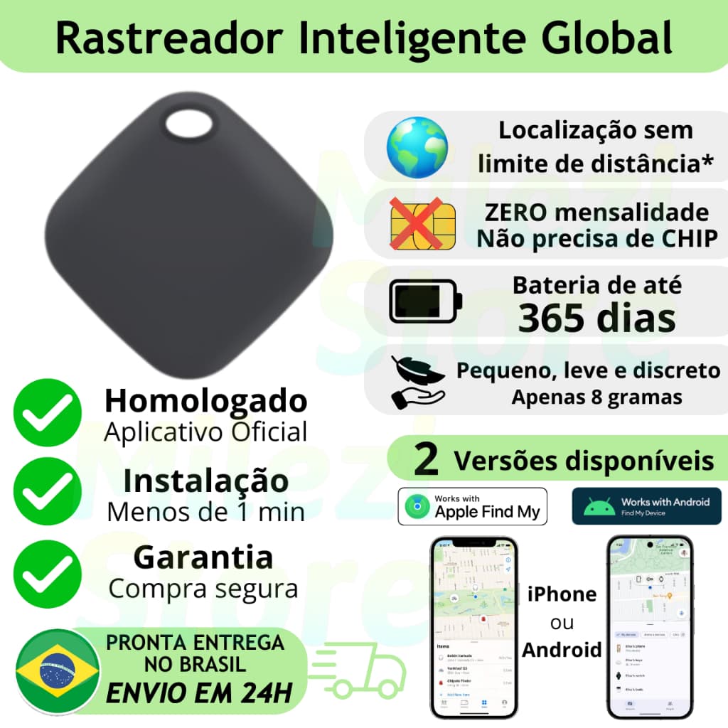 Rastreador Tag Localizador iPhone Android Global