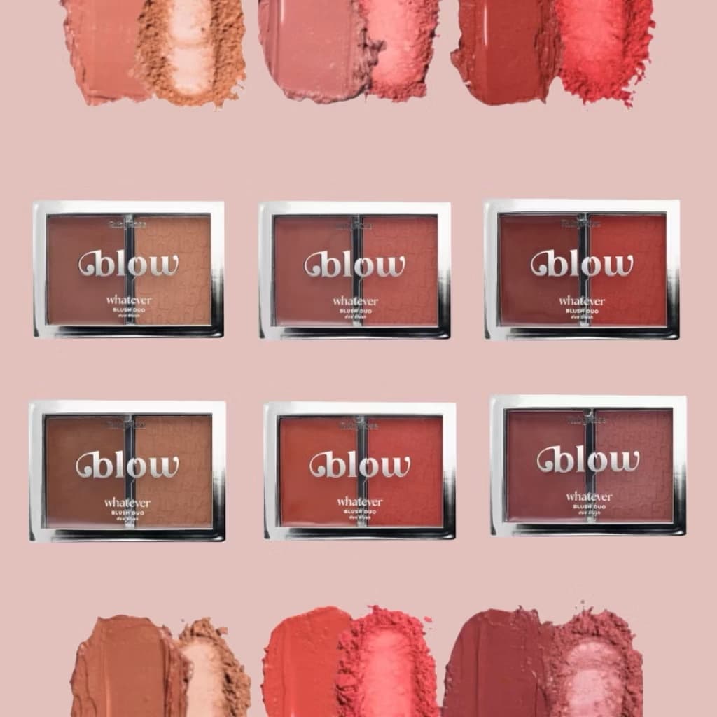 ￼Blush Duo Whatever Cremoso e em pó Linha Blow - Ruby Rose
