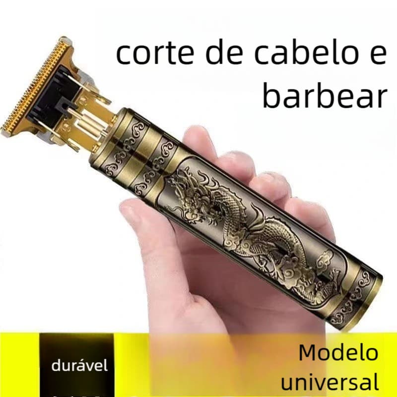 Máquina Recarregável Dragão - Profissional para Cortar Cabelo & Barba
