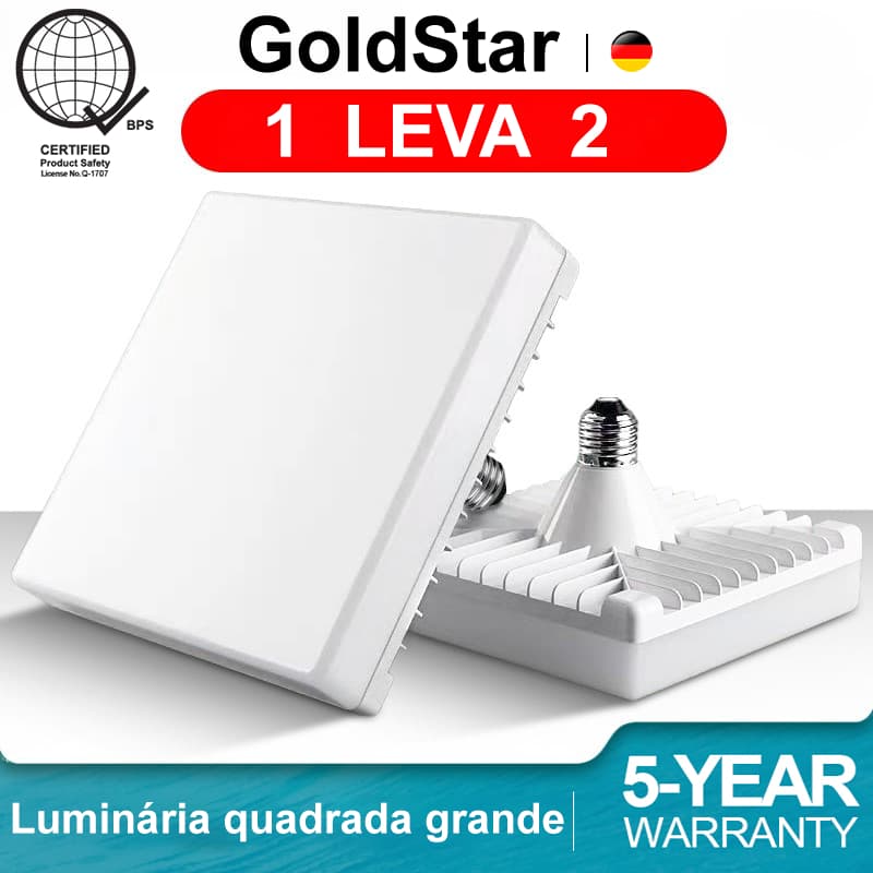 GoldStar Luminária Luz Led Plafon Sobrepor Luminária Quadrada Grande 1.6*1.6*0.9M 65W 200HZ