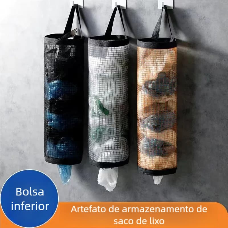 Dispenser Organizador de Plástico - Para Sacolas de Compras e Cozinha Doméstica