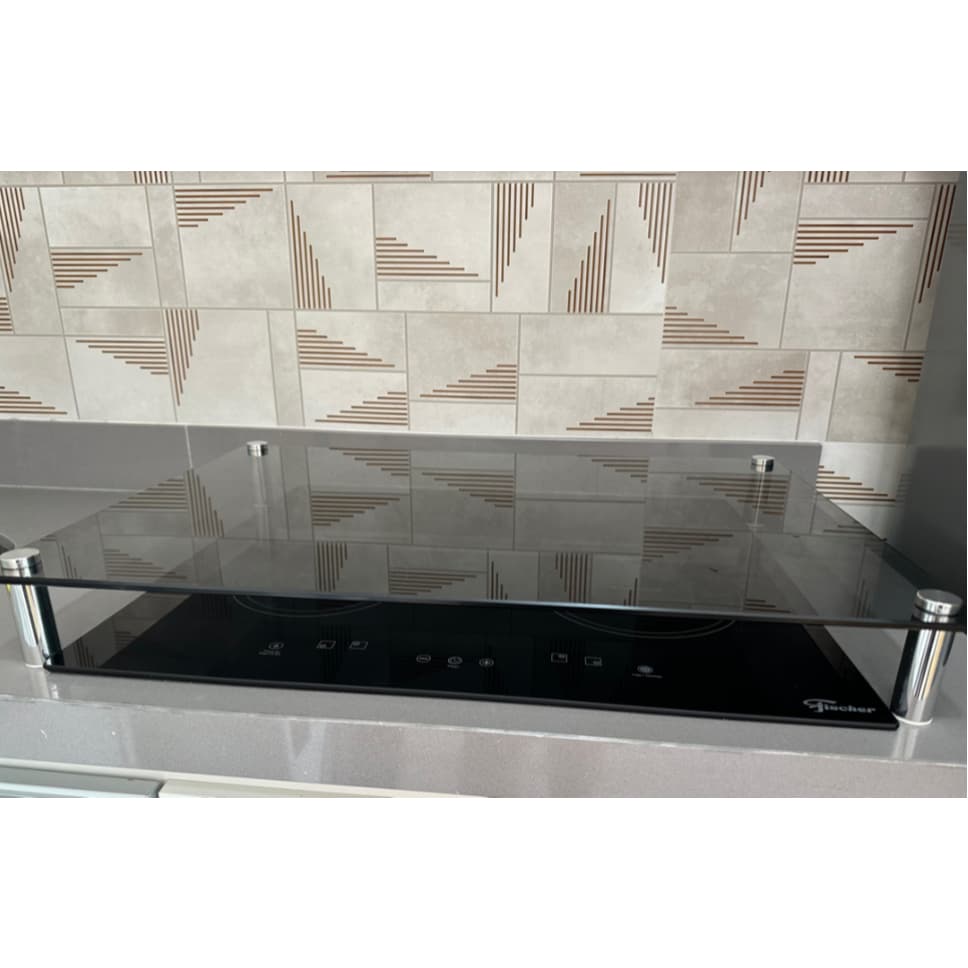 Tampa em Vidro Fumê Para Cooktop Fischer -Indução 4b Por Mesa Vidro