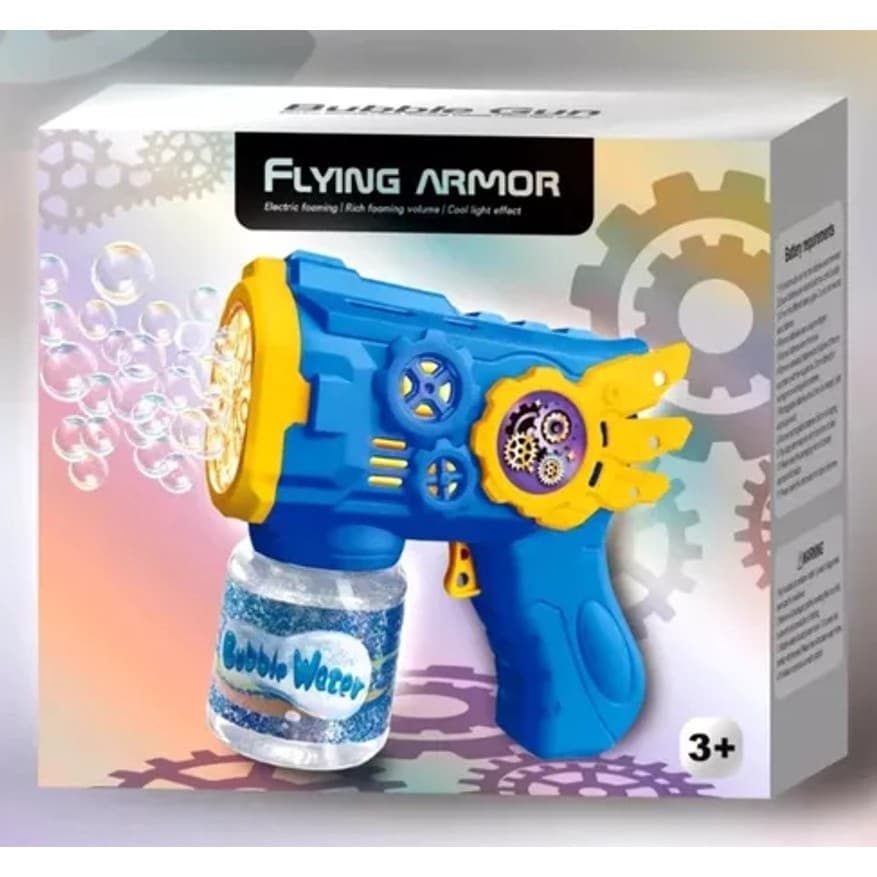 Brinquedo Arminha Lança Bolha de Sabão Luz azul