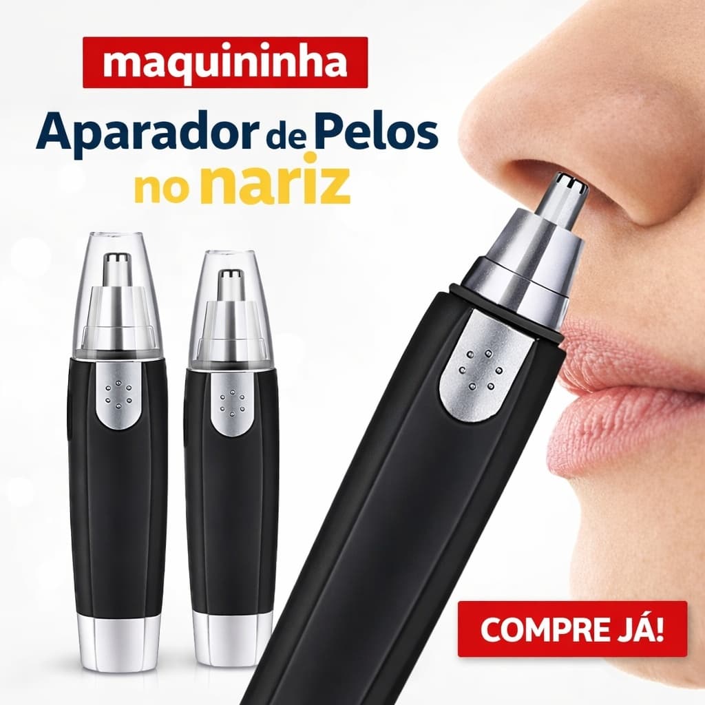 Maquininha Aparador de Pelos do Nariz Elétrico Masculino Portátil Sem Dor