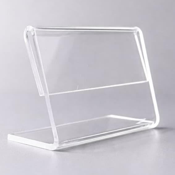 Kit 30 Display Expositor Acrílico 3mm Transparente Porta Preço Etiqueta 5x3