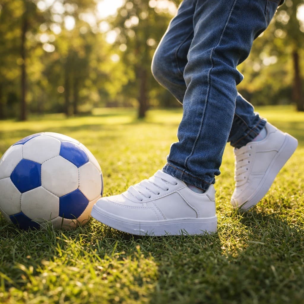 Tênis Branco Infantil Unissex Conforto e Macio para Bebês e Crianças de 1 a 8 Anos Casual Da Moda