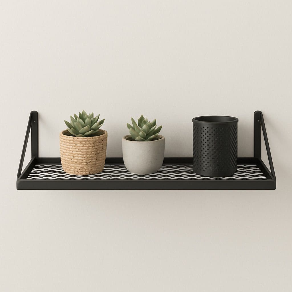 Prateleira em Aço Estilo Industrial com Tela Expandida 100x20