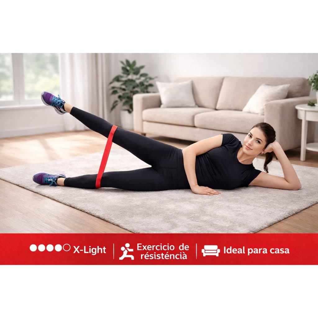 Kit Mini Band Faixas Elásticas de Resistência 5 Níveis Exercícios Treino Funcional, Glúteos e Pernas