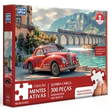 Quebra-Cabeça Puzzle Maravilhas Mecânicas 300 peças Grandes - Coleção Mentes Ativas – Lanç. 2024 - Game Office