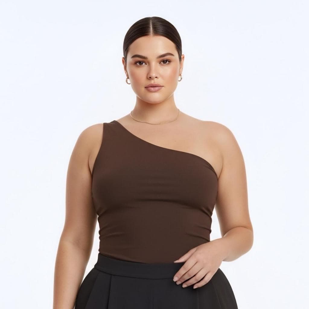 Blusas Feminina Nula Manga  Mula Manca Ombro Só Básica Social Elegante tamanhos normais e Pluz Size