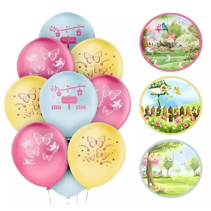 BALAO LATEX REDONDO 9 pol. MEU JARDIM 25 un.