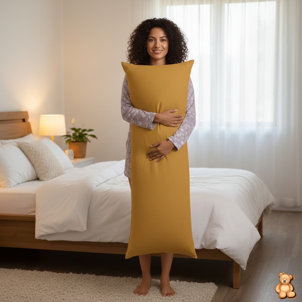 Almofada Travesseiro Xuxão de Corpo 1,40× 35 Tecido Suede Premium Conforto Travesseiro- Salas/Quarto