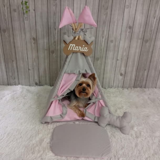 Cabana  Baby Pink Gato Cachorro Toca  Pet Casinha Cinza