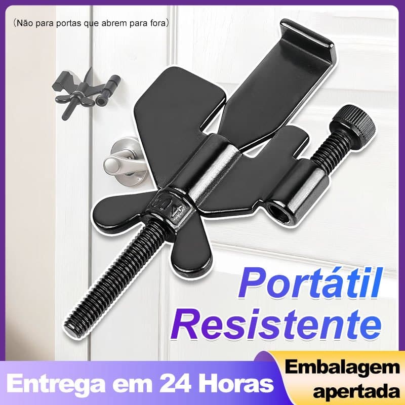 Bloqueador de porta de segurança portátil Porta De Hotel Aço Inox Tranca Ajustavel Anti Roubo