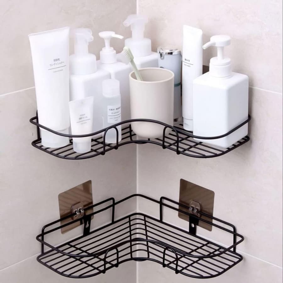 1/2/3/4 Prateleira de Banheiro Shampoo Organizador de Sabão Suporte Adesivo Para Parede Cozinha