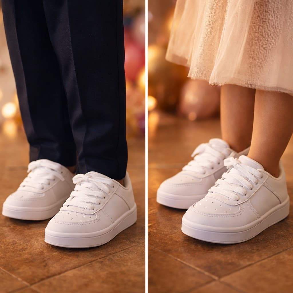 Tênis Casual Branco Infantil Unissex Conforto e Estilo para o Dia a Dia dos Pequenos