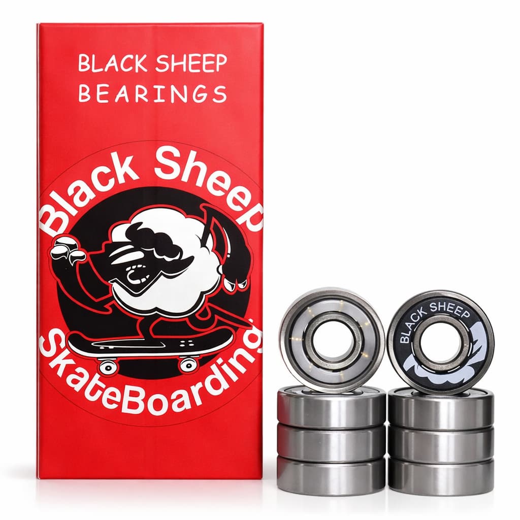 Kit 8 Rolamentos Black Sheep Red 608 Skate Patins Alta Precisão