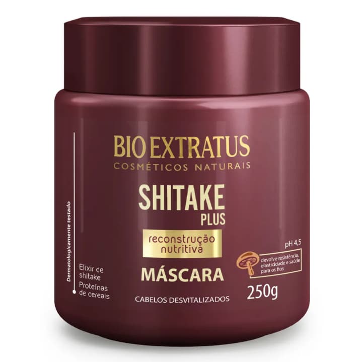 BIO EXTRATUS MÁSCARA SHITAKE PLUS 250g (RESTAURAÇÃO E HIDRATAÇÃO)