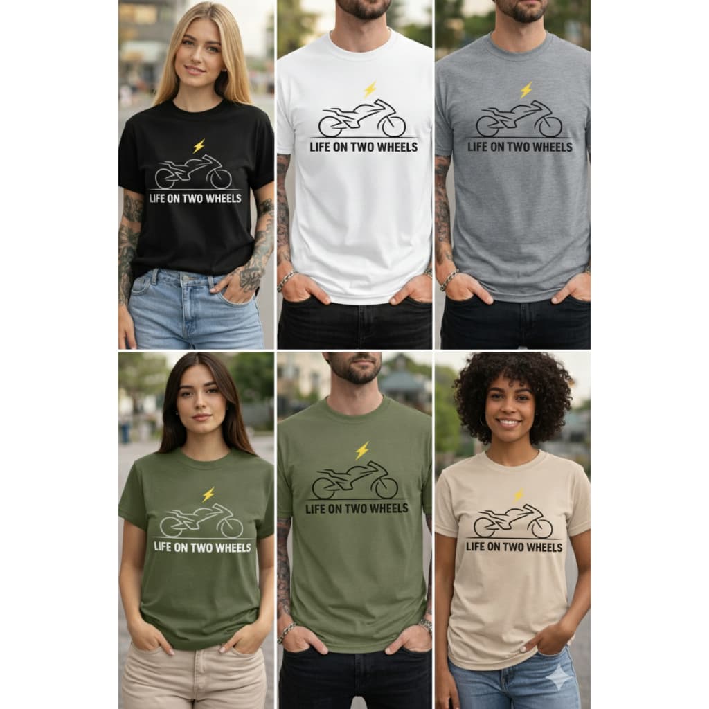 Camiseta Masculina Motociclista Life On Two Wheels Moto 100% Algodão Premium I Camiseta Motociclista Estampada Streetwea
