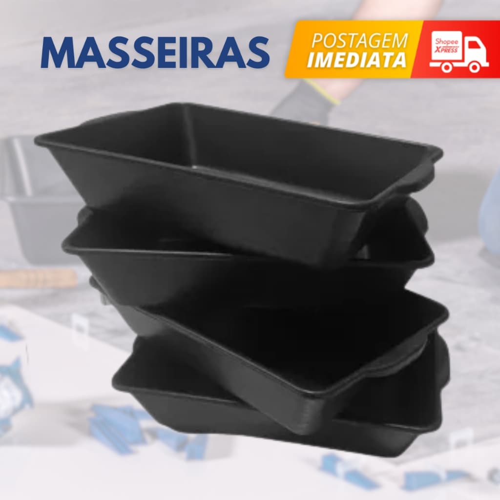 Caixa Plastica de Massa Masseira 20 Litros Multiuso Pedreiro Obra Construção Cimento