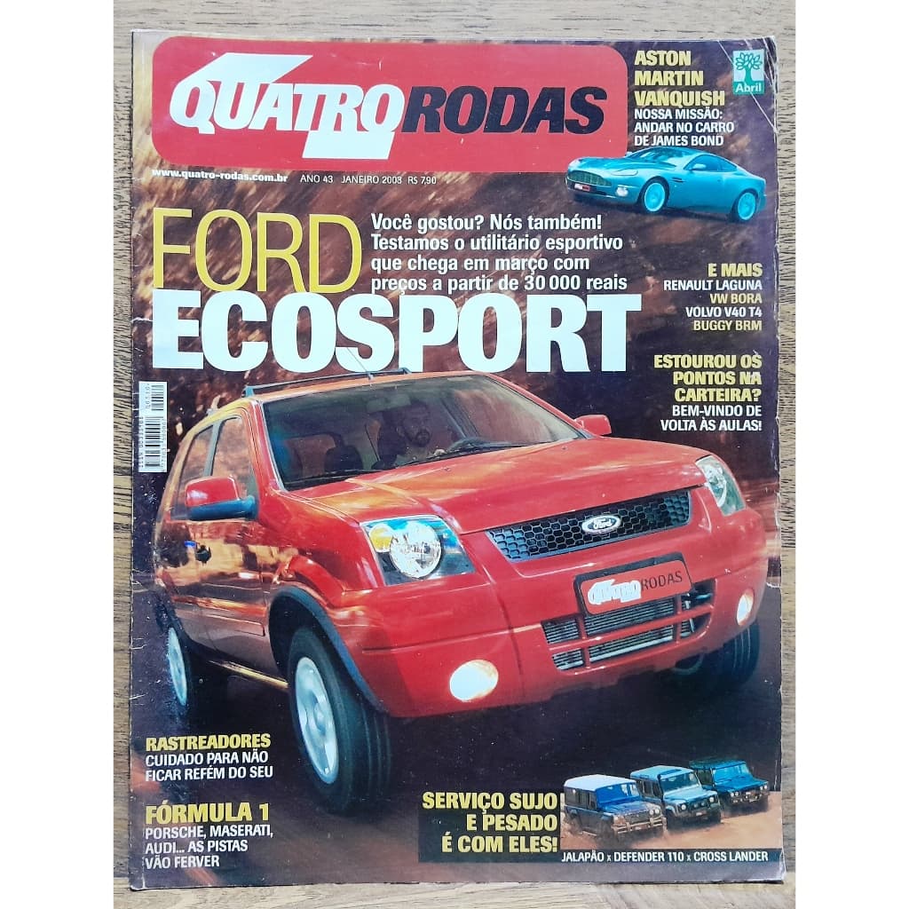Revista Quatro Rodas 510 Ecosport Laguna Bora Defender VOLVO V40 T4 Cross Lander