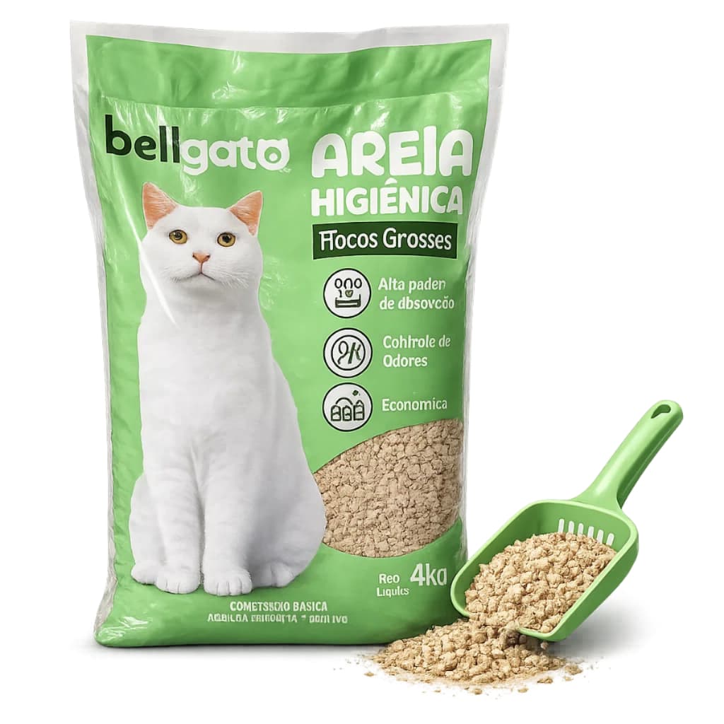 Areia Higiênica 4kg Grossa Argila Controle Odor Sanitária