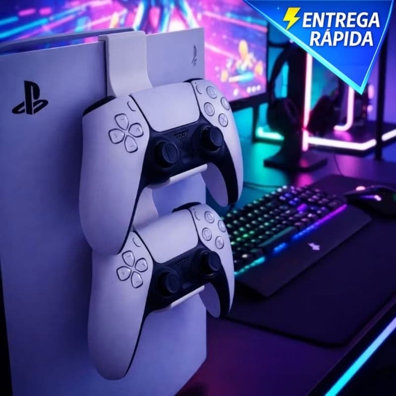 Suporte Gamer para Controle Playstation 5  Console Organizado Compacto PS5 Presente