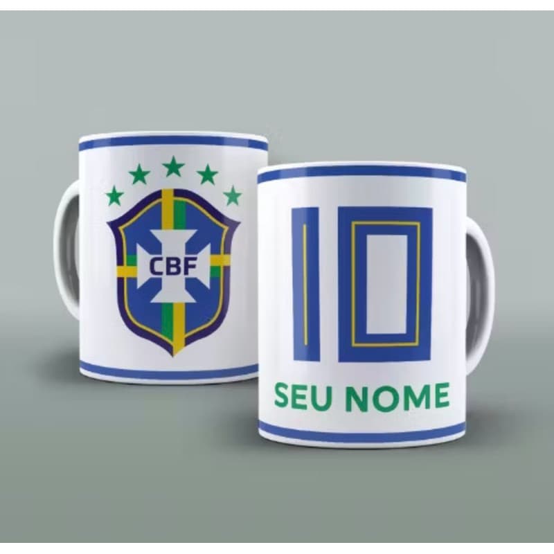 Caneca/Xicara Porcelana personalizada Copa do mundo Brasil 2026
