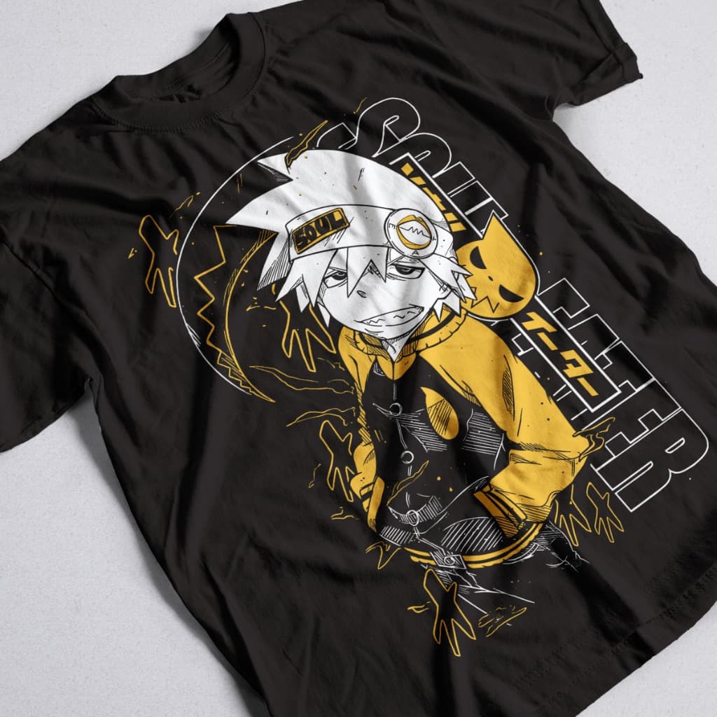 Camisa Soul Eater Soul Evans Camisa Anime Unissex 100% Algodão Premium