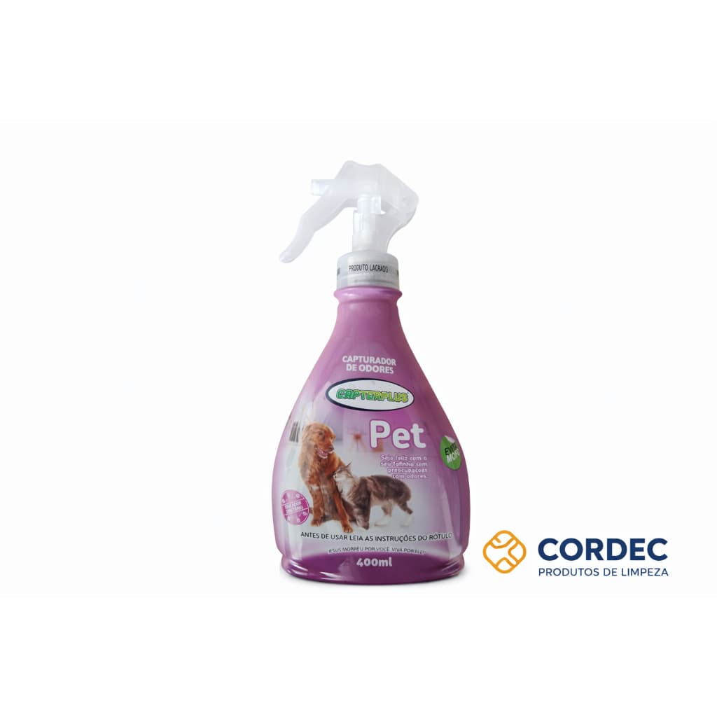 Elimina Cheiro de Xixi Cachorro Gato Capterplus Pet 400ml Anti Odor Educador + Saco Coletor BRINDE