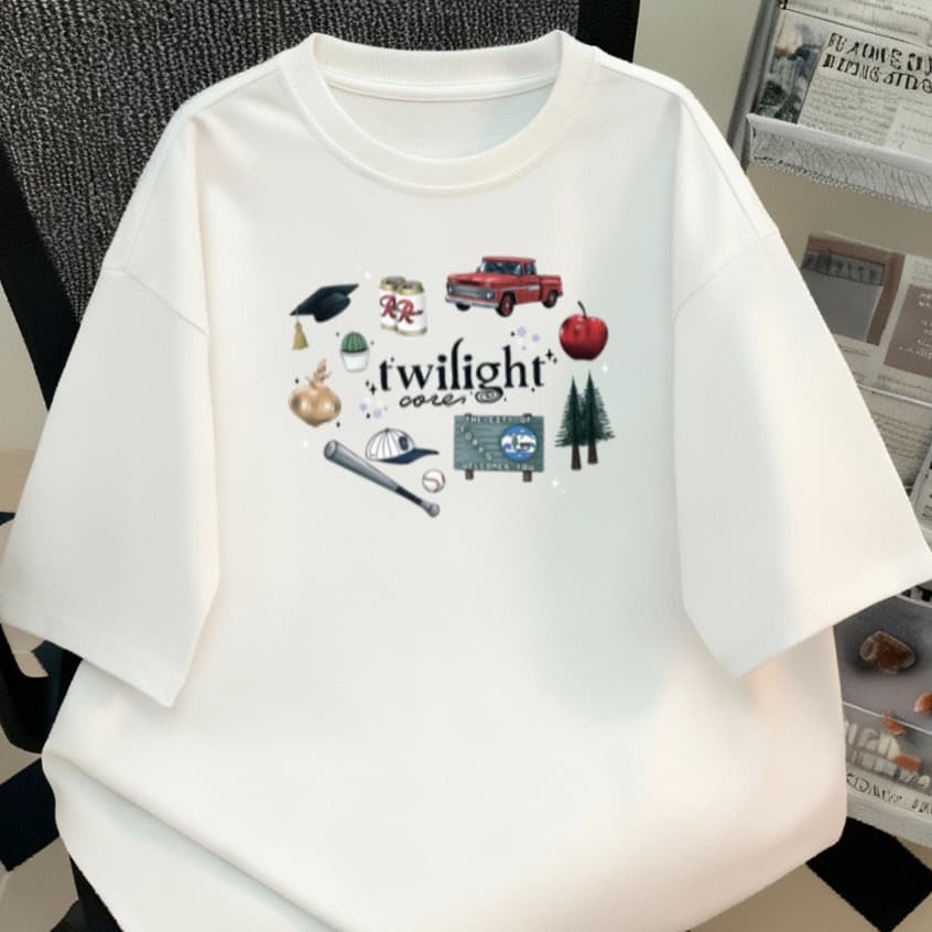 Camiseta blusa crepusculo twilight unissex 100% algodao collab fãs filme cinema 2026 tendencias