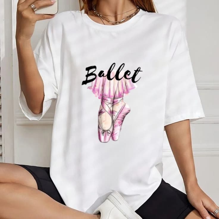 Camiseta Bailarina, Ballet, dança, amor por ballet, sapatilhas, aulas de dança, professora de dança (envio imediato)