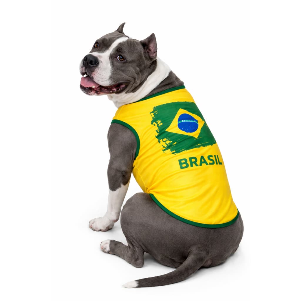 Camista do Brasil Copa do Mundo de Futebol Cachorros e Gatos Tam 0 ao 16 Porte Pequeno Medio Grande