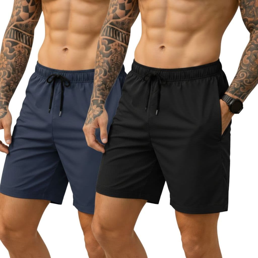Kit 2 Short Tactel Masculino Bermuda Praia Academia Casual P Ao GG